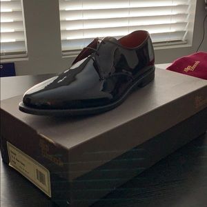 Allen Edmonds NIB Kendall Black Patent 14B